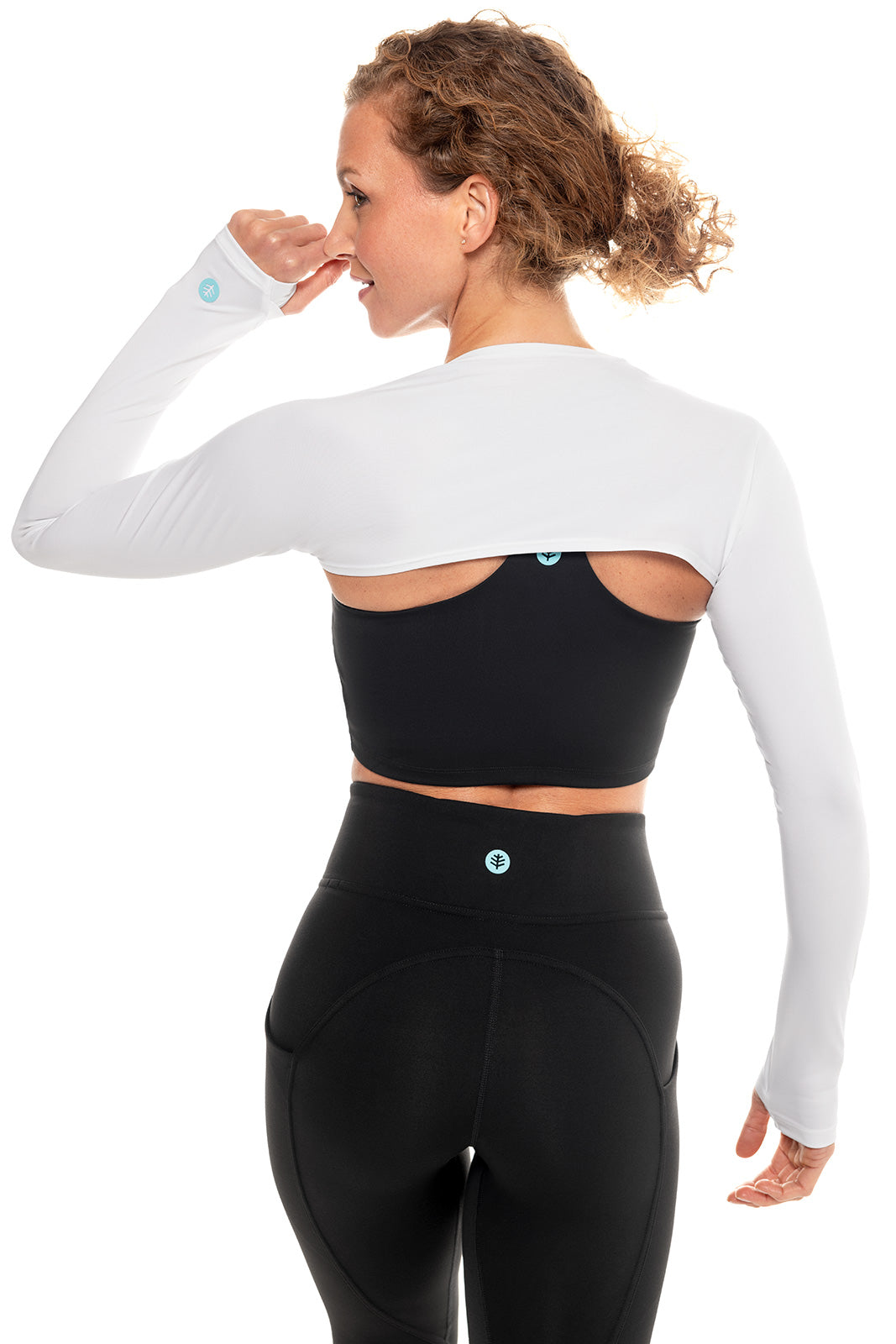 Women's Larix Shoulder Wrap UV Sleeve | White