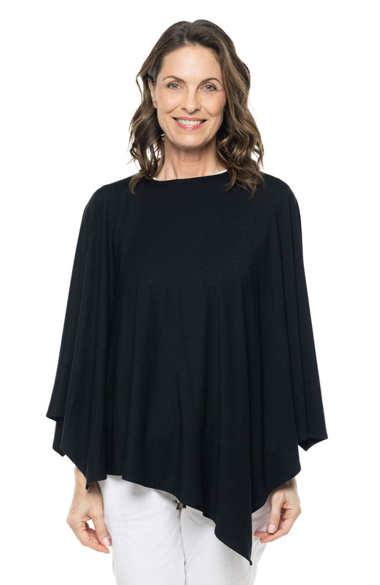 Women's Tama Moduri Poncho| Black | Core