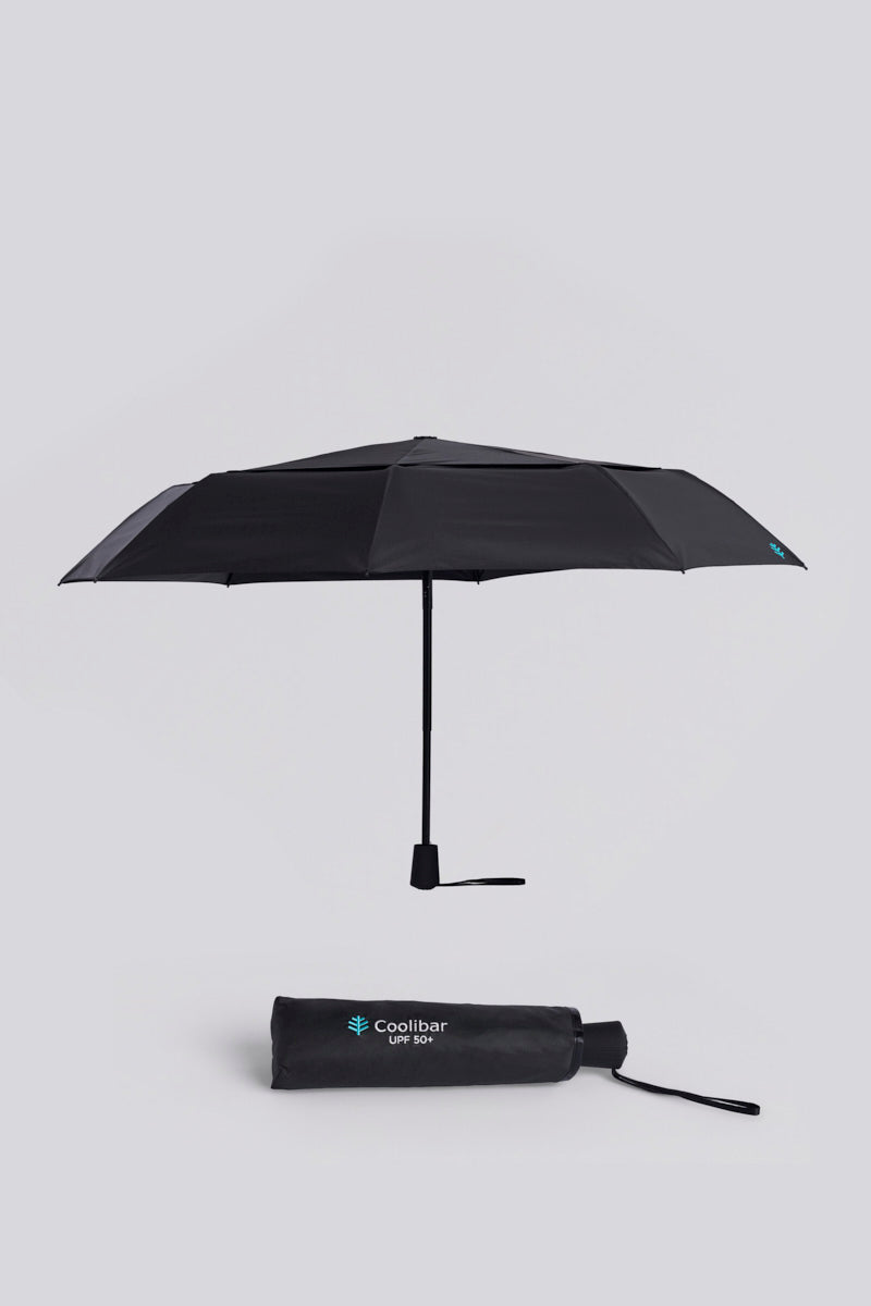 Sombrilla Solbrella de 42" con doble toldo manual | Acabado negro mate