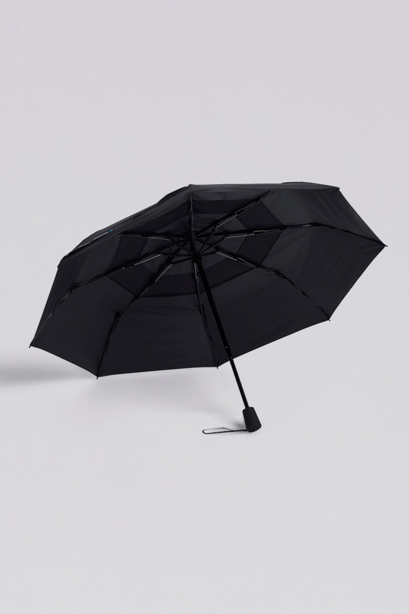 Sombrilla Solbrella de 42" con doble toldo manual | Acabado negro mate