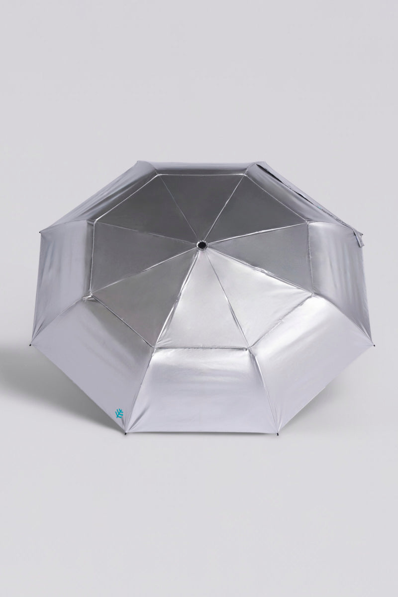 Sombrilla Solbrella de 42" con doble toldo manual | Plateada