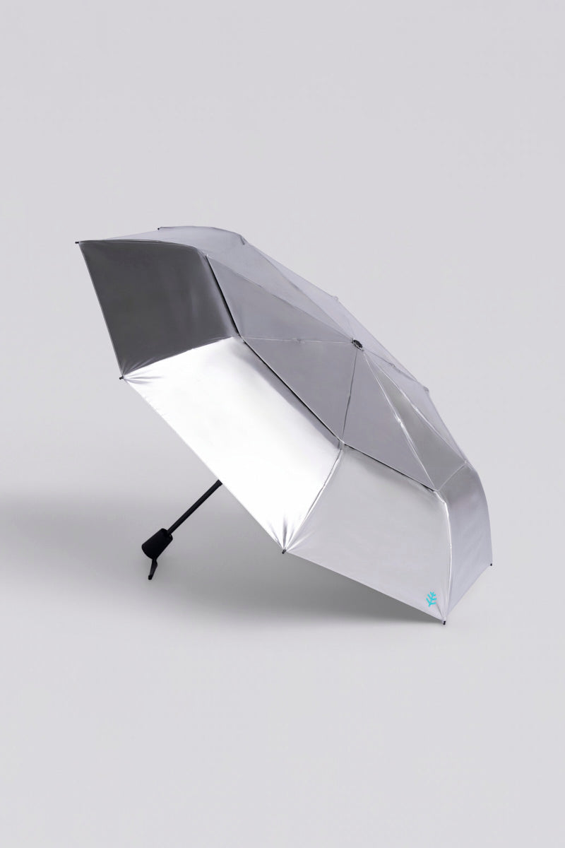 Sombrilla Solbrella de 42" con doble toldo manual | Plateada