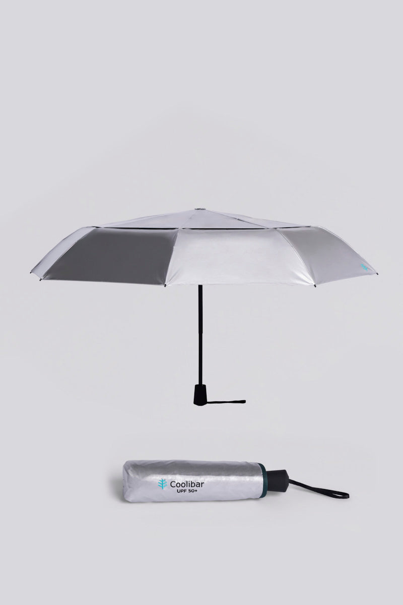 Sombrilla Solbrella de 42" con doble toldo manual | Plateada