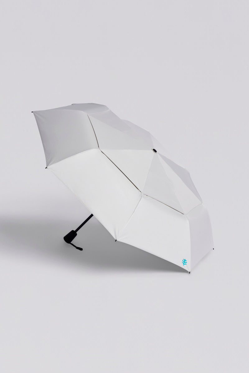 Sombrilla Solbrella de 42" con doble toldo manual | Color leche de coco