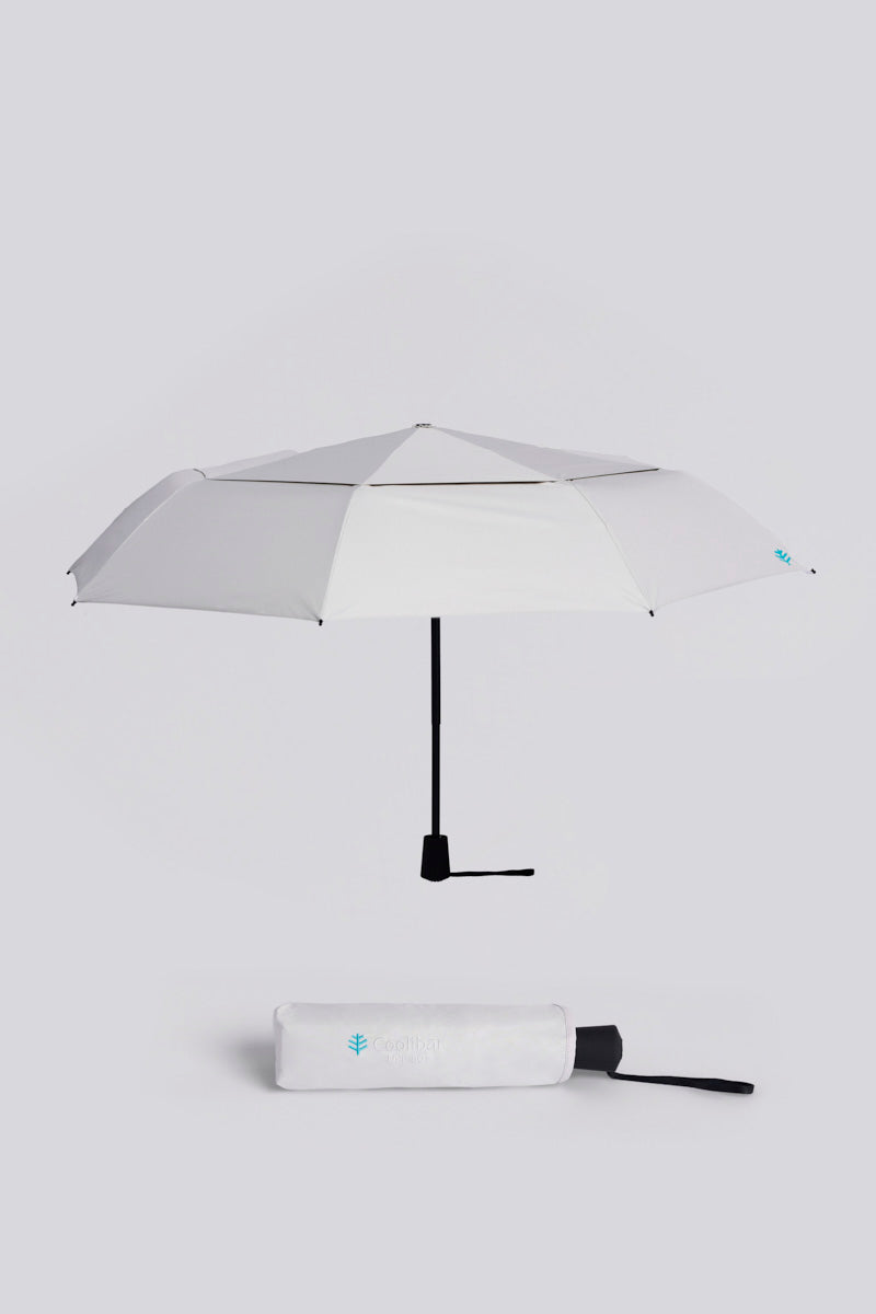 Sombrilla Solbrella de 42" con doble toldo manual | Color leche de coco