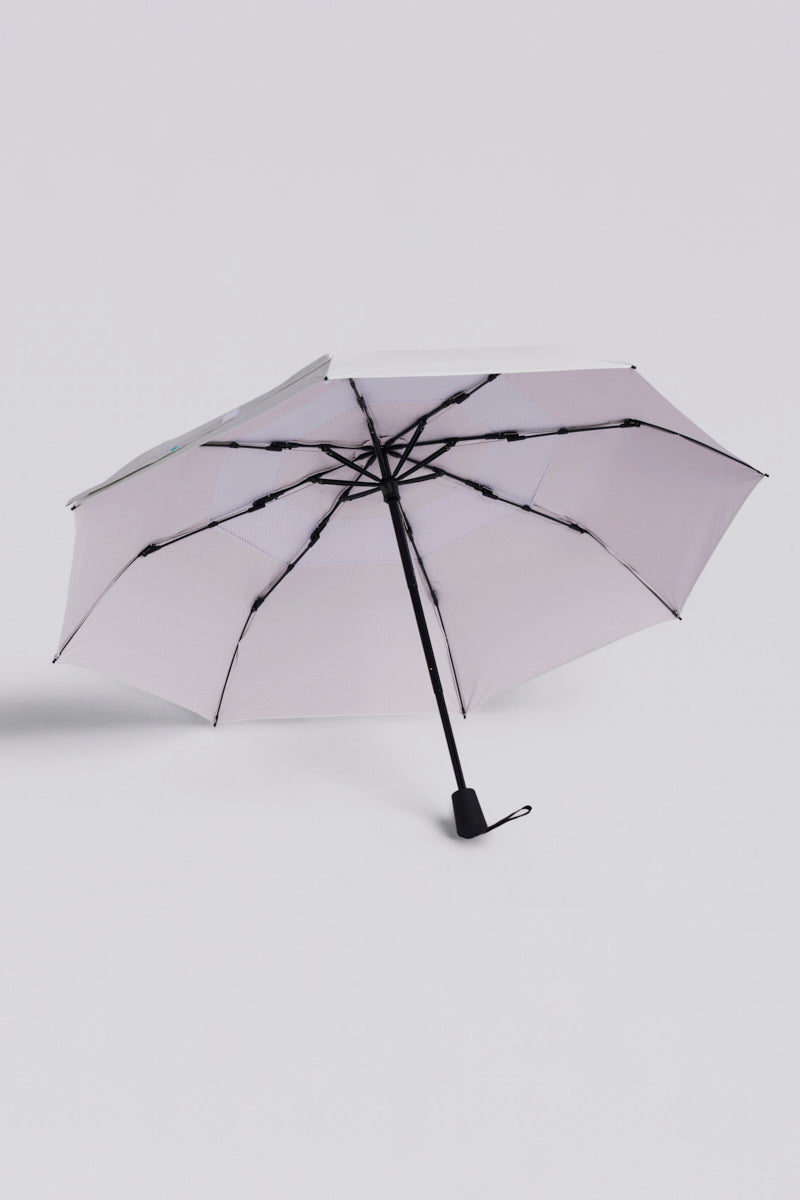 Sombrilla Solbrella de 42" con doble toldo manual | Color leche de coco