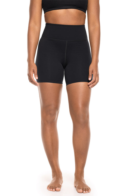 Women's Shavasana High Rise Yoga Short Black | Black
