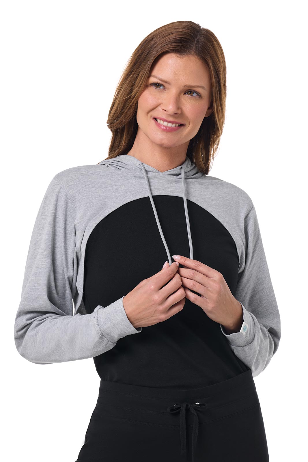 Women's Pompano Shrug Hoodie | Grey Heather