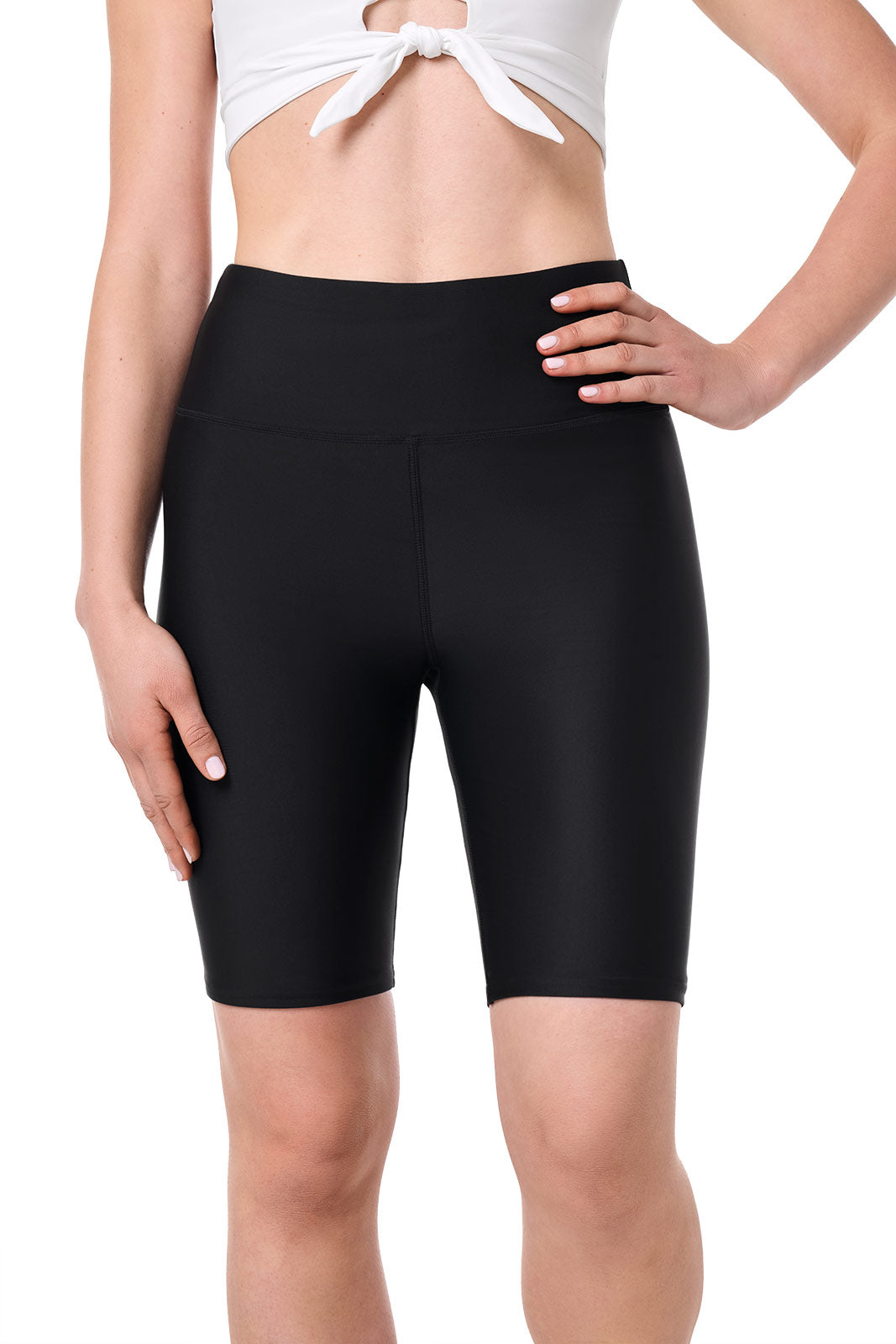 Women's Ocean Sculpt High Rise Swim Shorts | Black