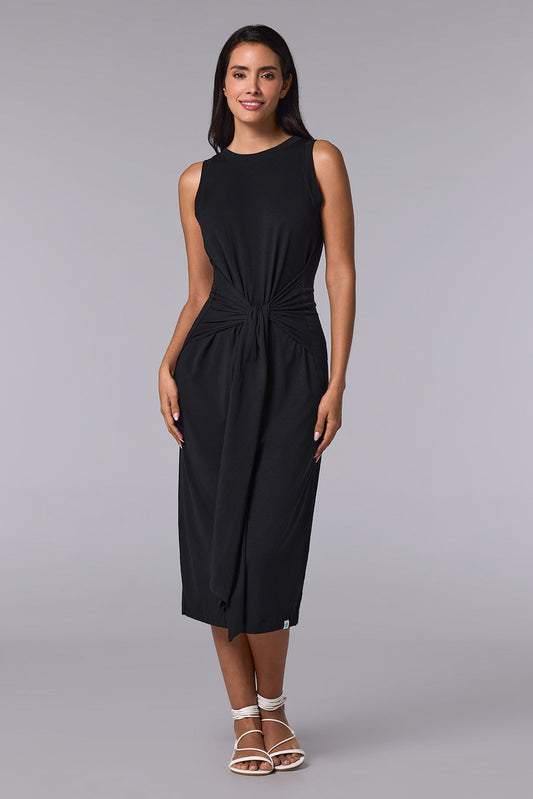 Women's Jupiter Midi Tie Dress | Black