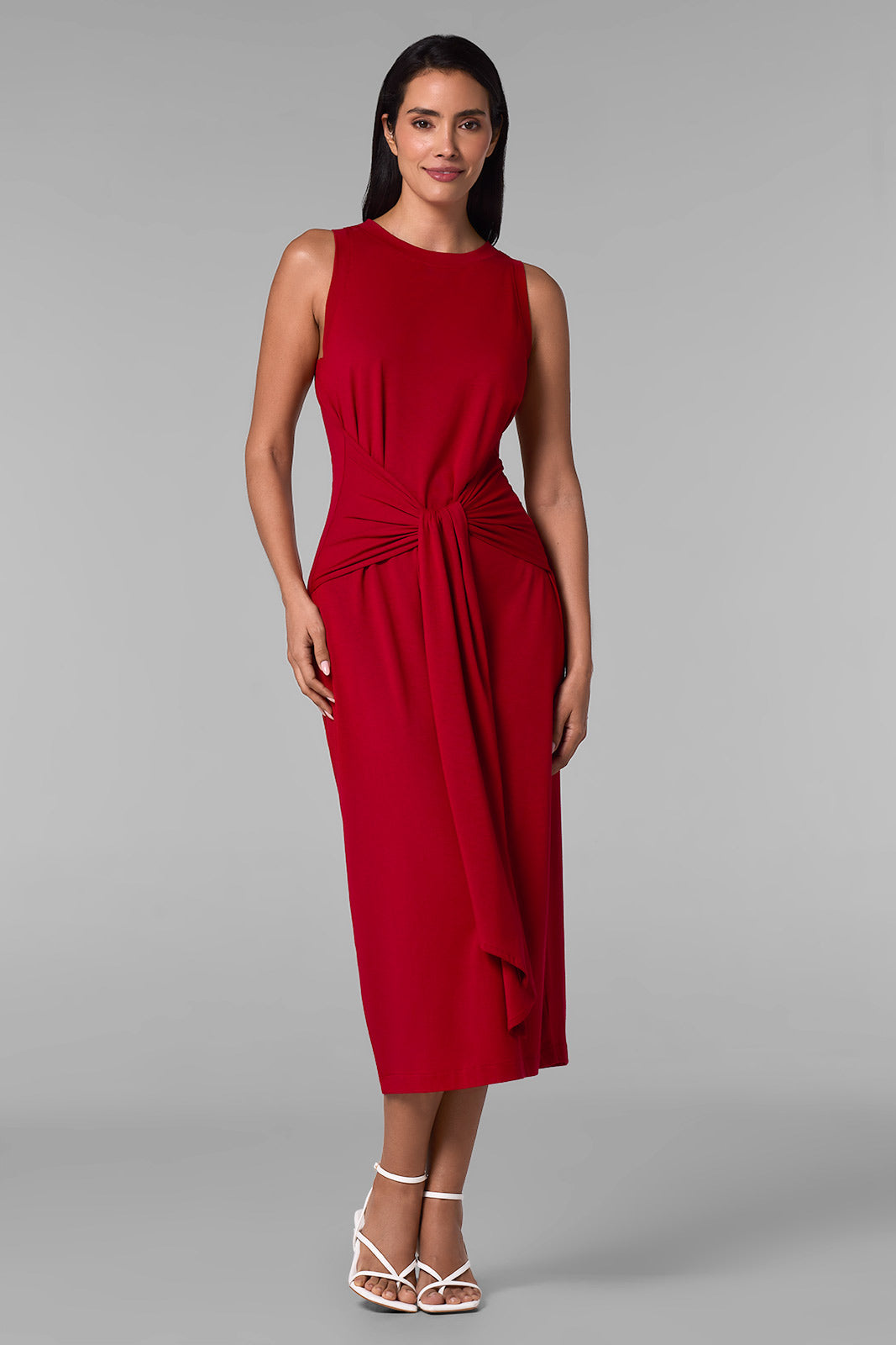 Women's Jupiter Midi Tie Dress | Cherry