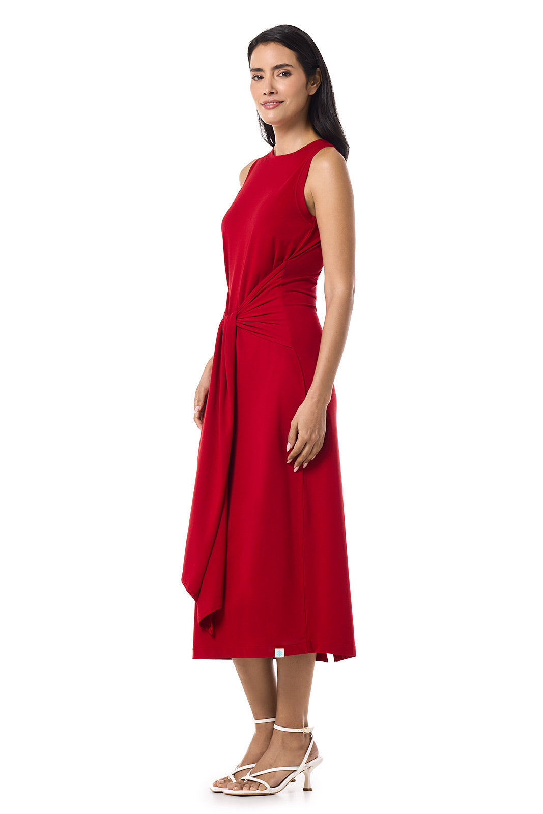 Women's Jupiter Midi Tie Dress | Cherry
