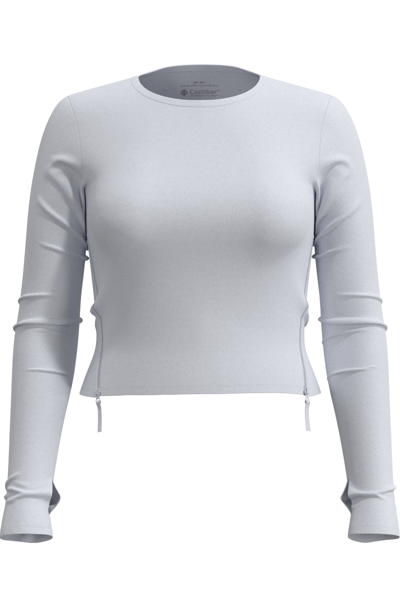 Women's Bayfront Rash Guard Bra Top | White