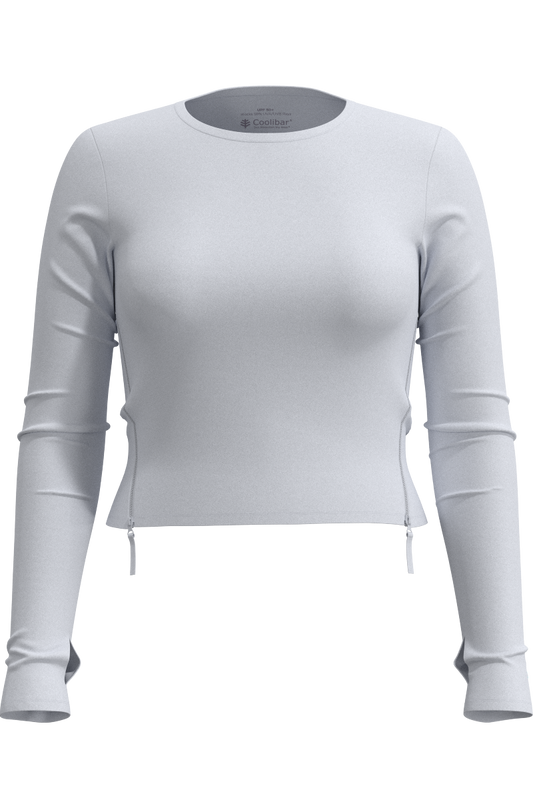 Women's Bayfront Rash Guard Bra Top | White