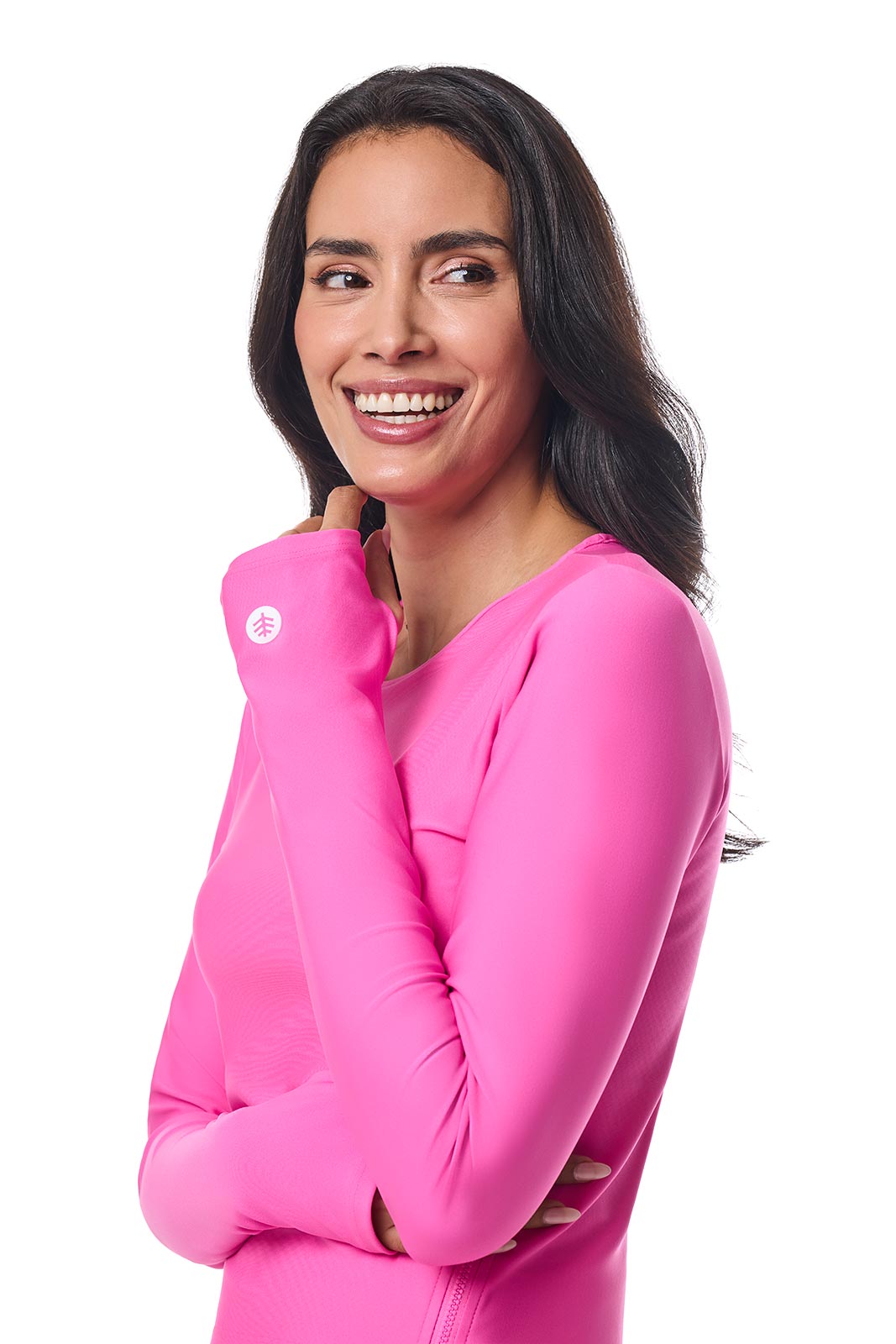 Women's Bayfront Rash Guard Bra Top | Tulip Pink