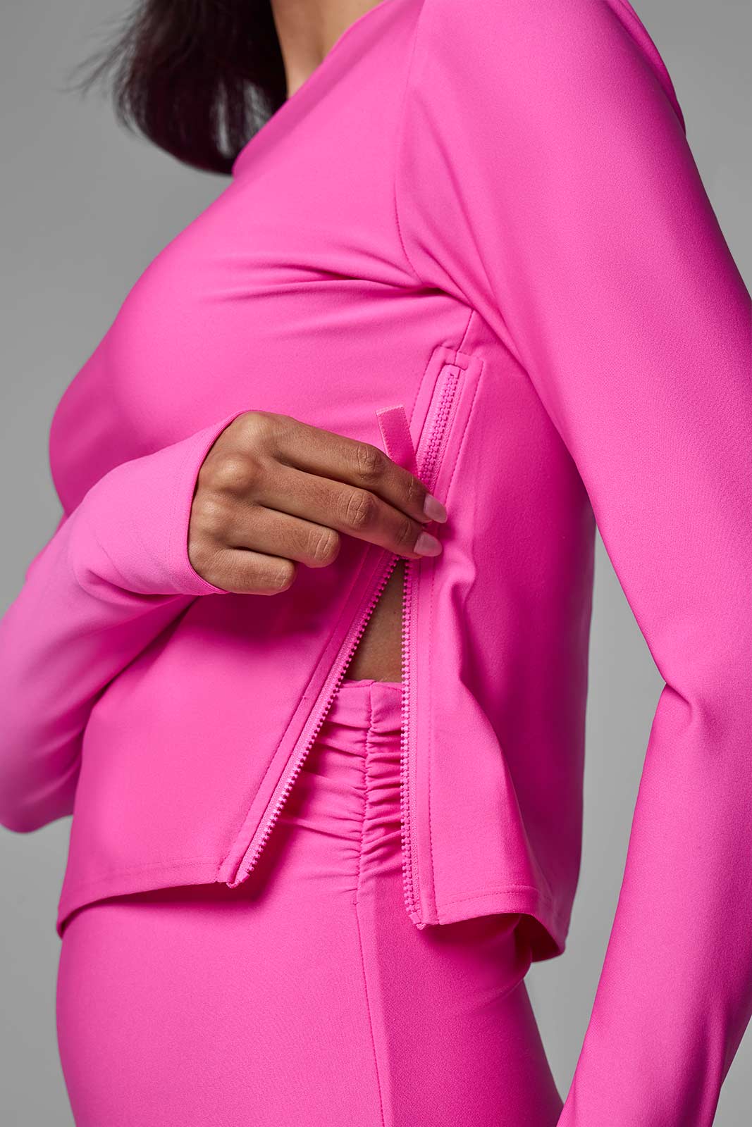 Women's Bayfront Rash Guard Bra Top | Tulip Pink