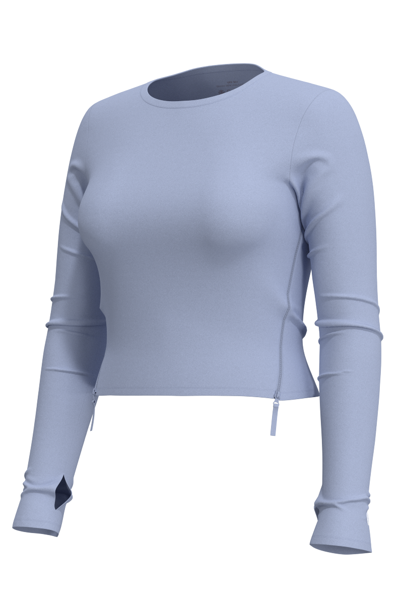 Women's Bayfront Rash Guard Bra Top | Periwinkle