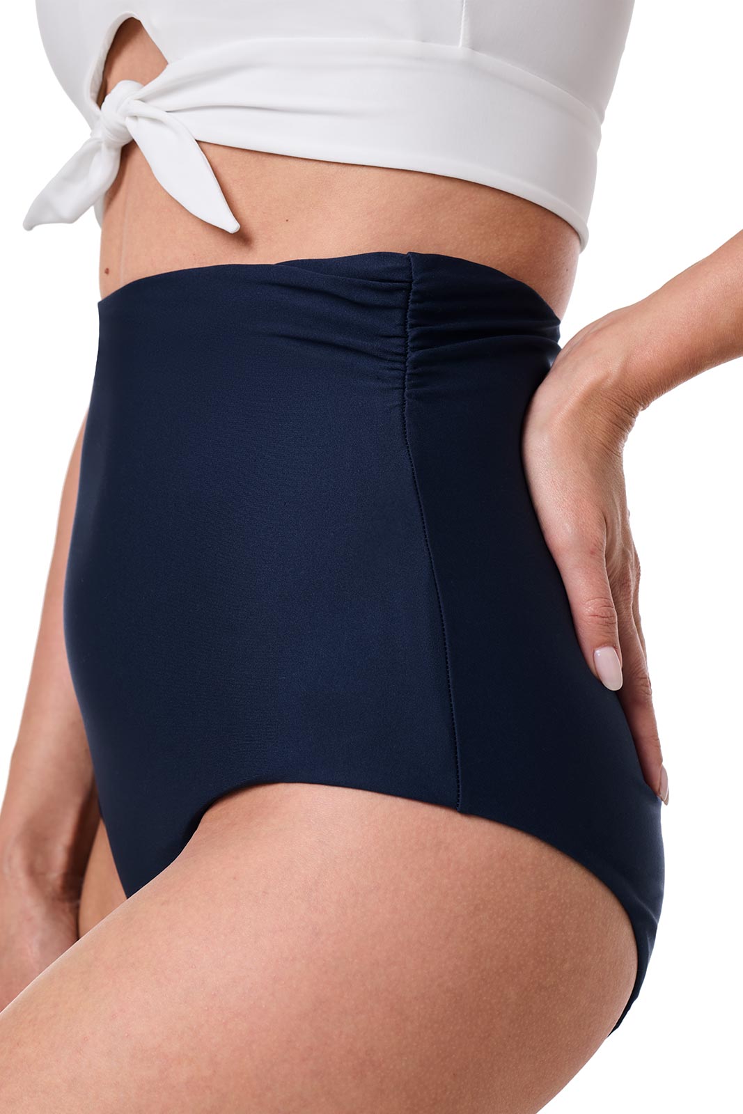 Women's Golden Isles Ultra High Rise Swim Bottom | Navy