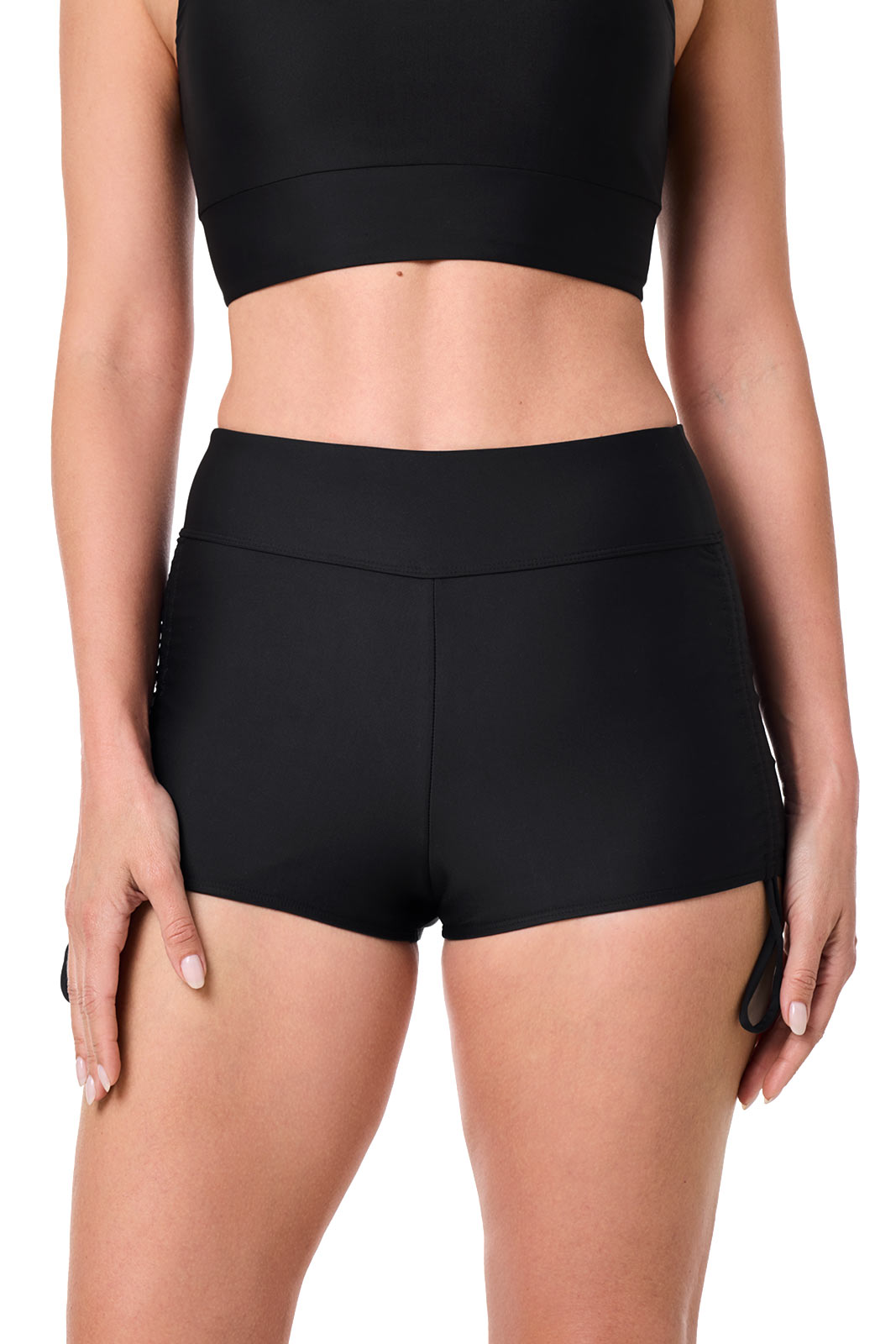 Women's Bayshore Ruched Swim Shorts | Black