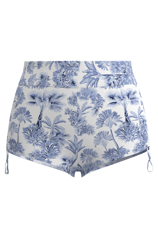 Women's Bayshore Ruched Swim Shorts | Periwinkle Isla Bonita