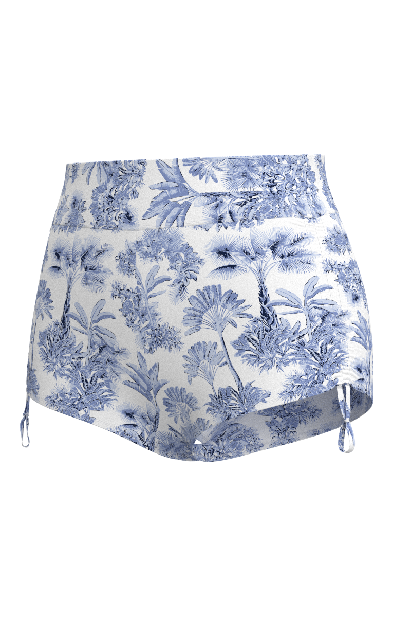 Women's Bayshore Ruched Swim Shorts | Periwinkle Isla Bonita