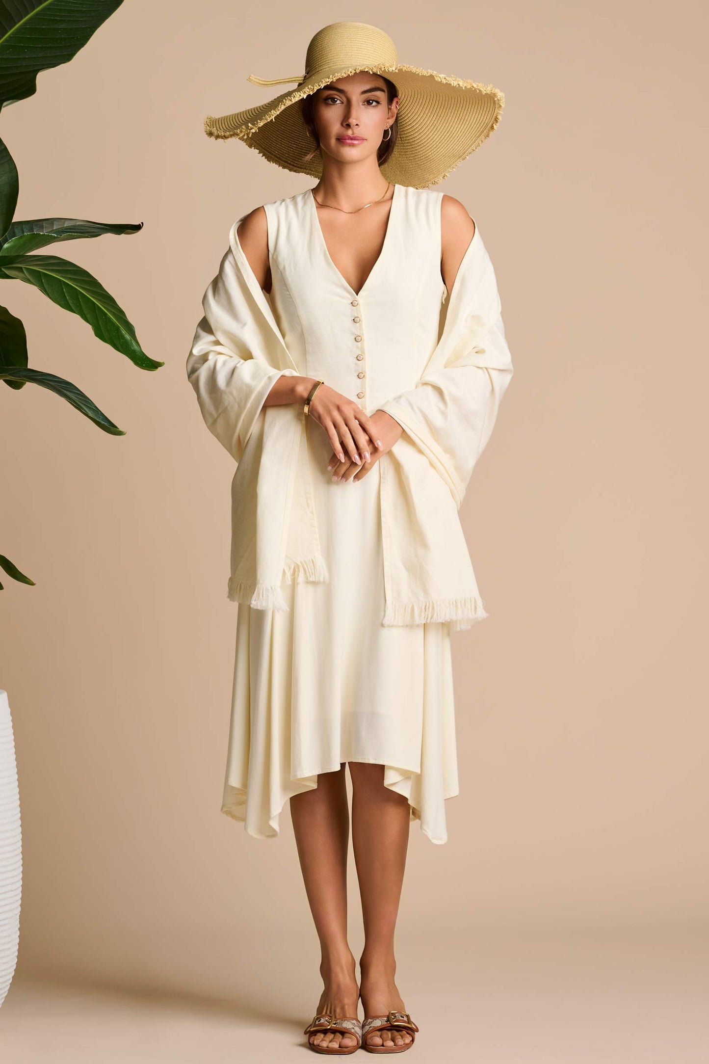 Women's Mott50 Melbourne Shawl | Vanilla