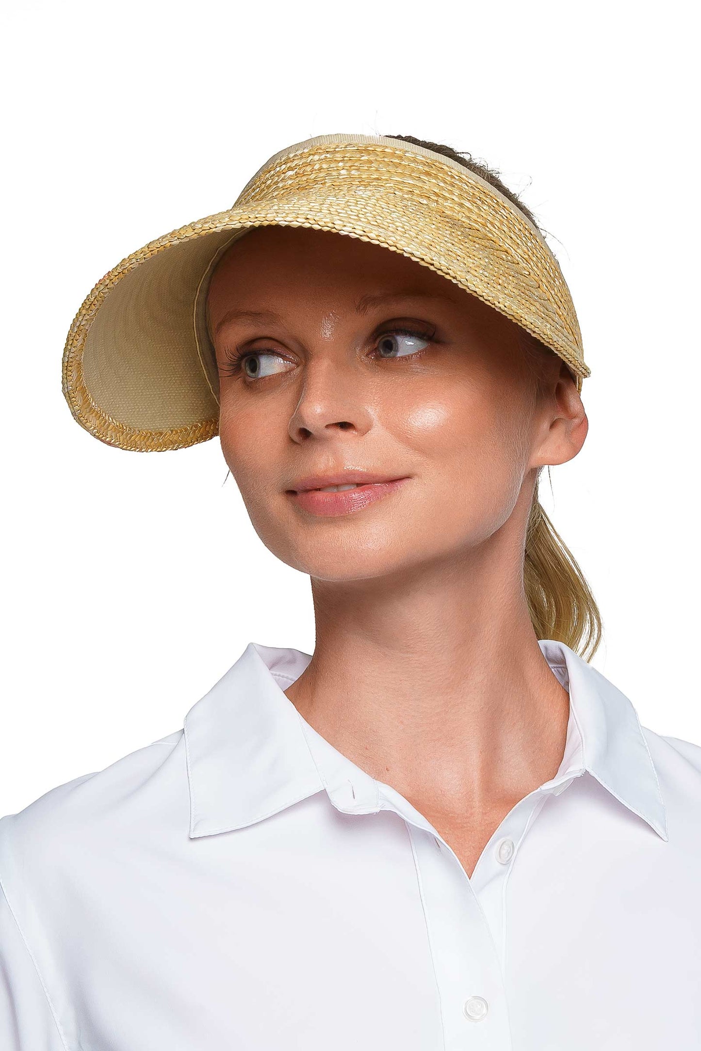 Unisex Carmen Wheat Straw Visor | Natural