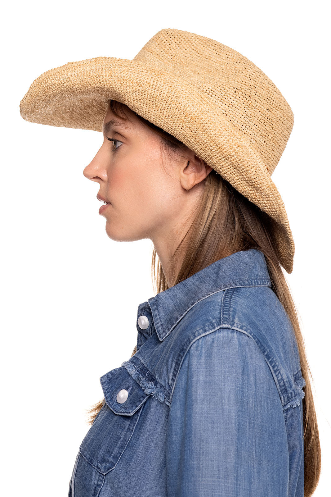 Women's Stagecoach Crochet Raffia Western Hat | Natural