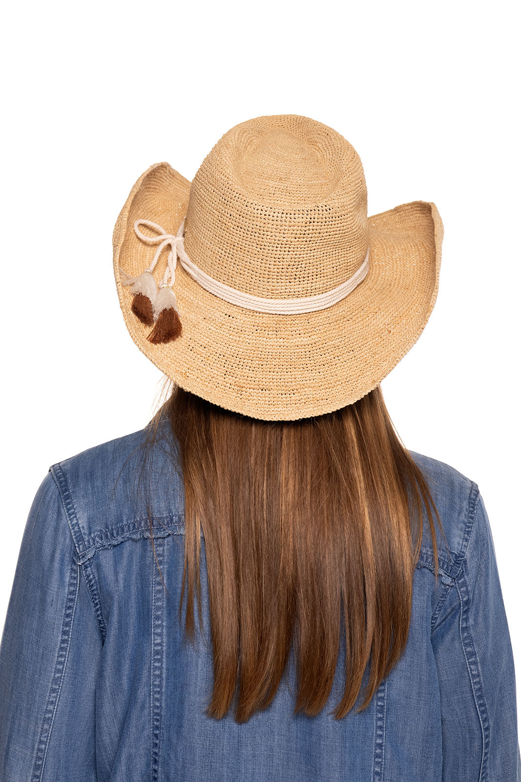 Women's Stagecoach Crochet Raffia Western Hat | Natural