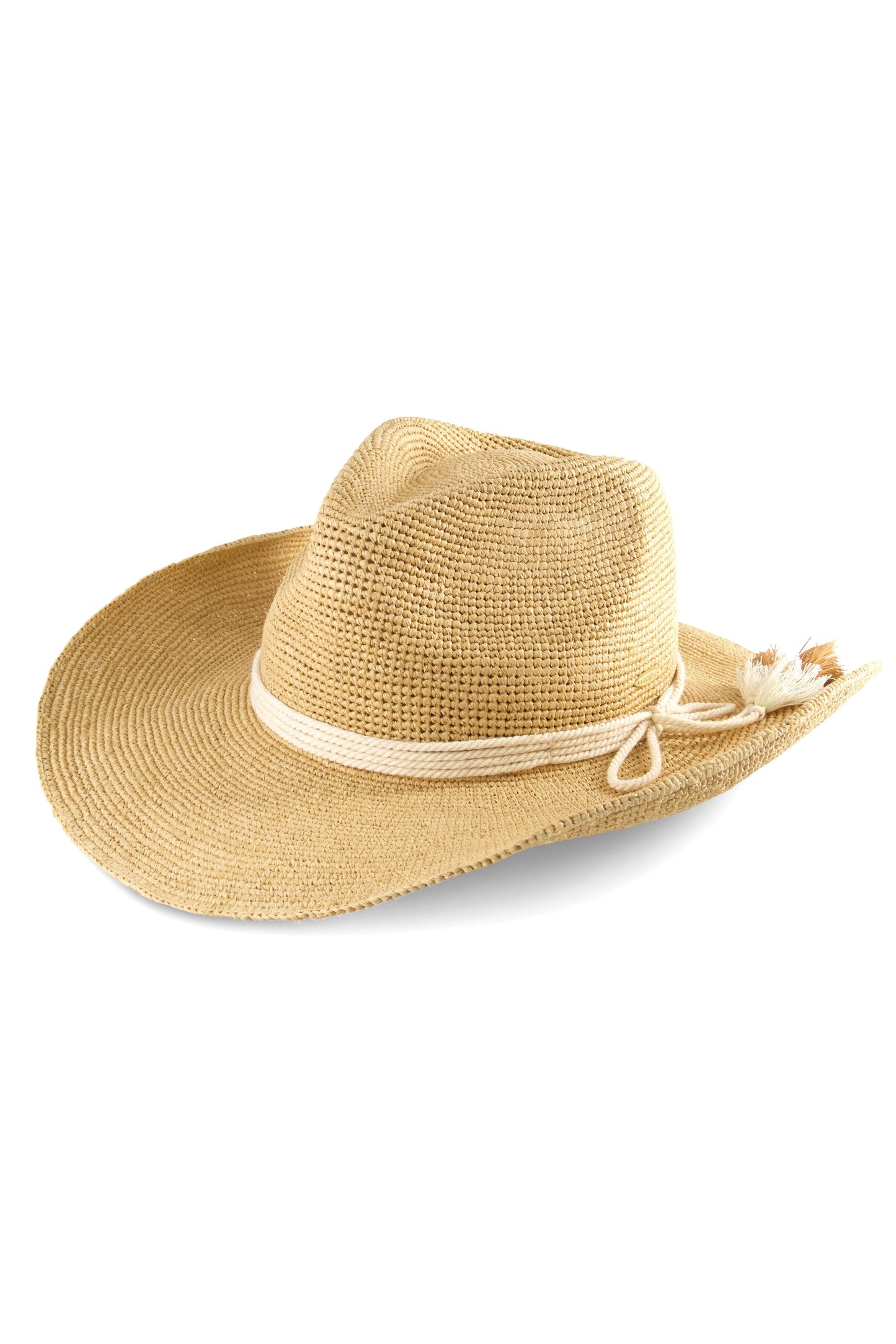 Women's Stagecoach Crochet Raffia Western Hat | Natural