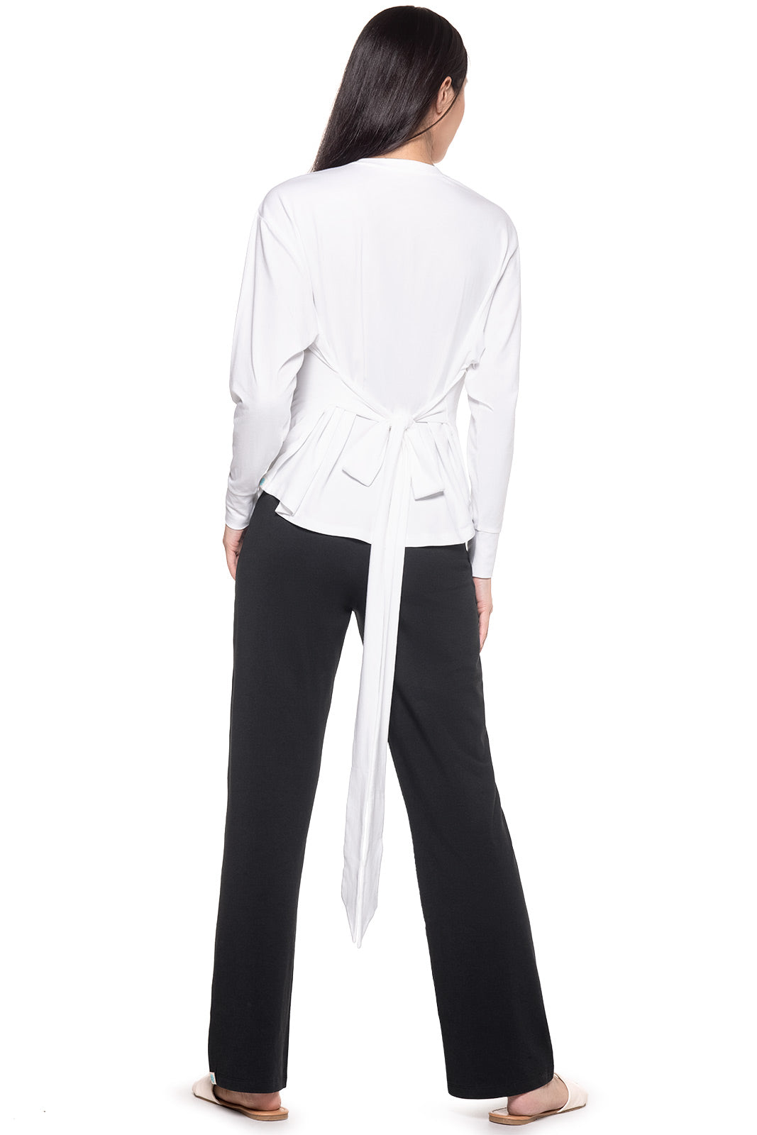 Women's Merrick Long Sleeve Tie Shirt | White