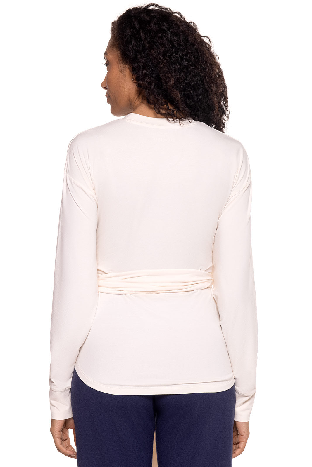 Women's Merrick Long Sleeve Tie Shirt | Pearl