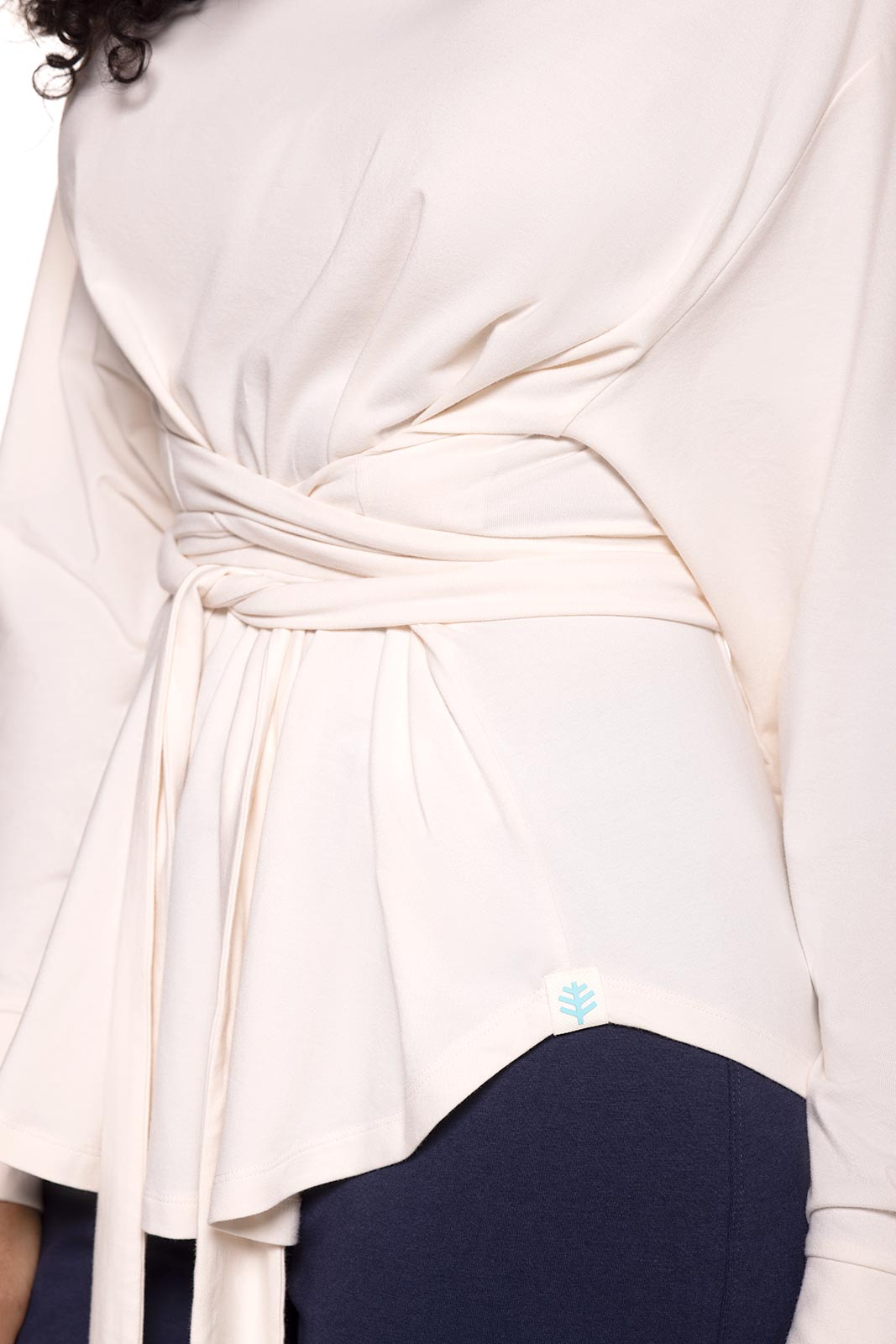 Women's Merrick Long Sleeve Tie Shirt | Pearl