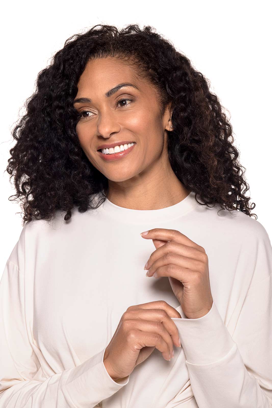 Women's Merrick Long Sleeve Tie Shirt | Pearl