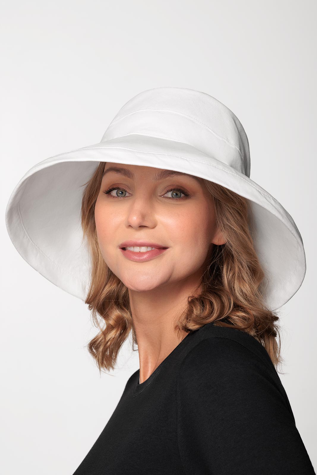 Women's Sydney Kettle Brim Cotton Hat | White