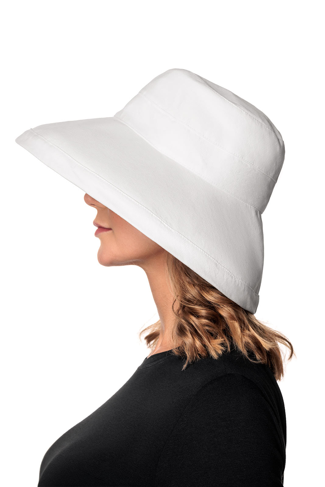 Women's Sydney Kettle Brim Cotton Hat | White