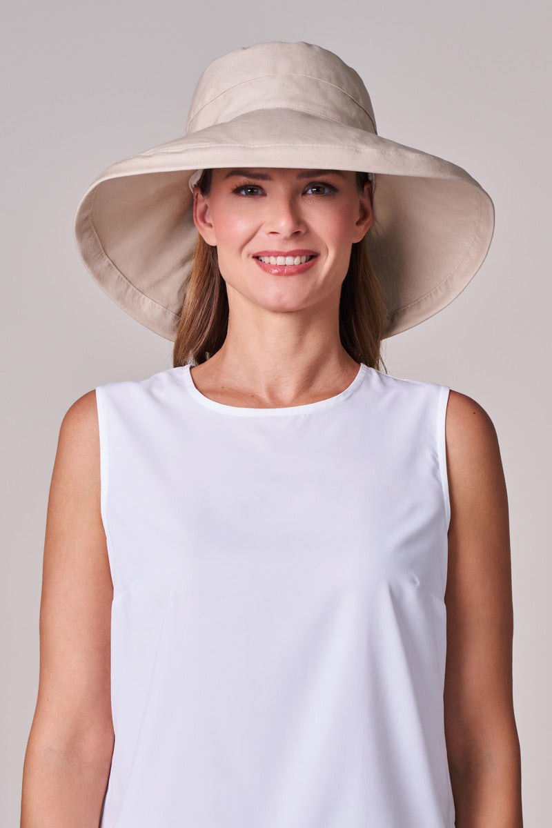 Women's Sydney Kettle Brim Cotton Hat | Tan