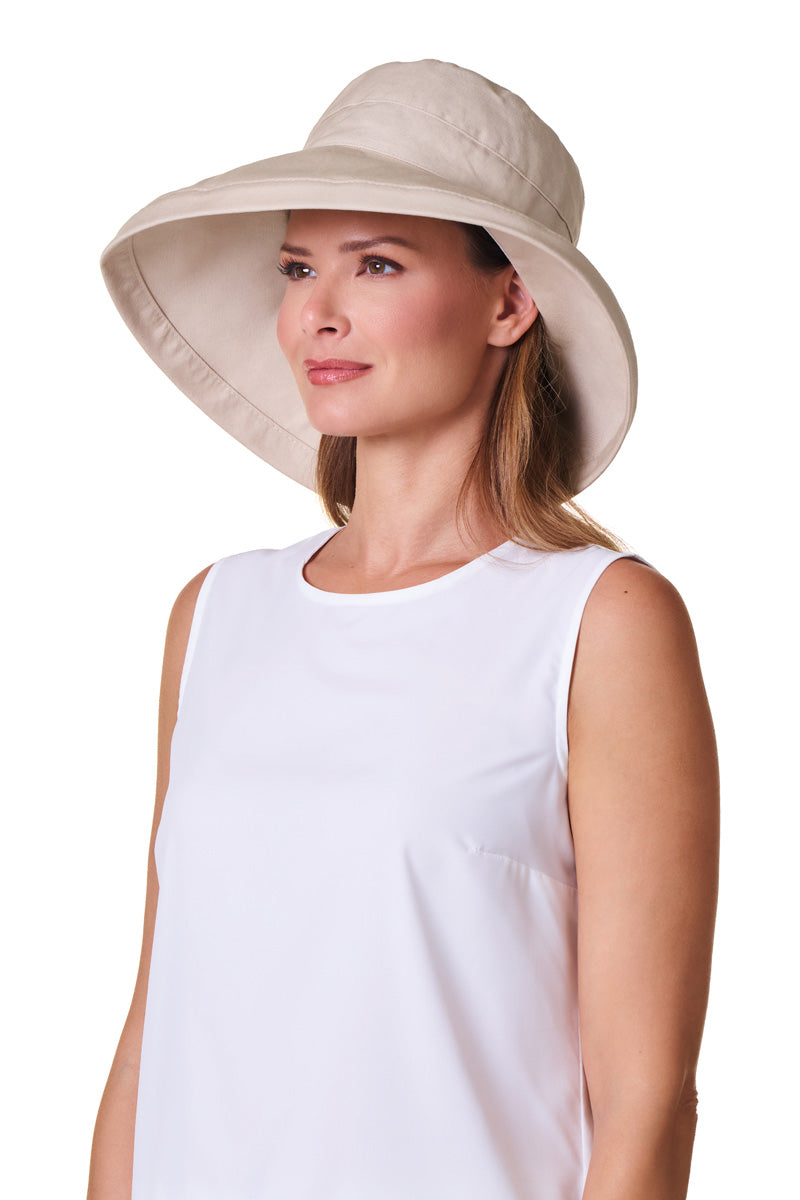 Women's Sydney Kettle Brim Cotton Hat | Tan