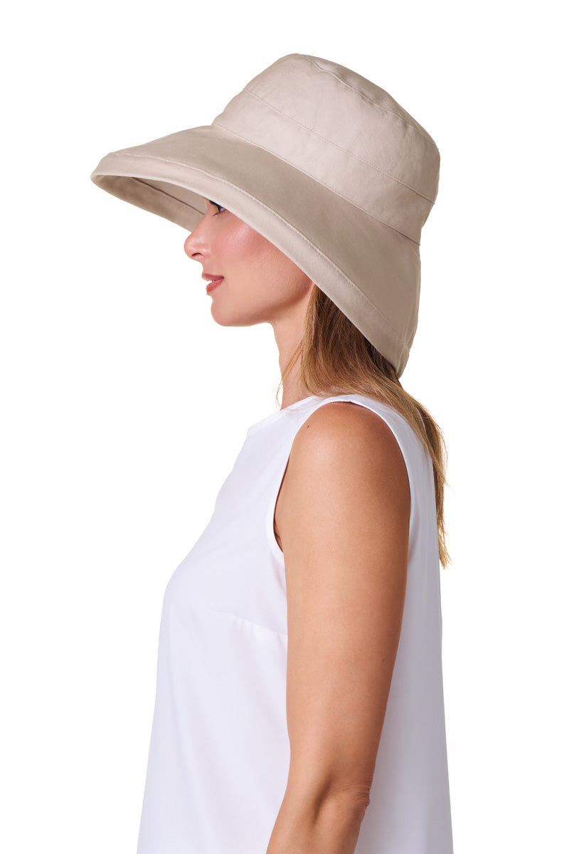Women's Sydney Kettle Brim Cotton Hat | Tan