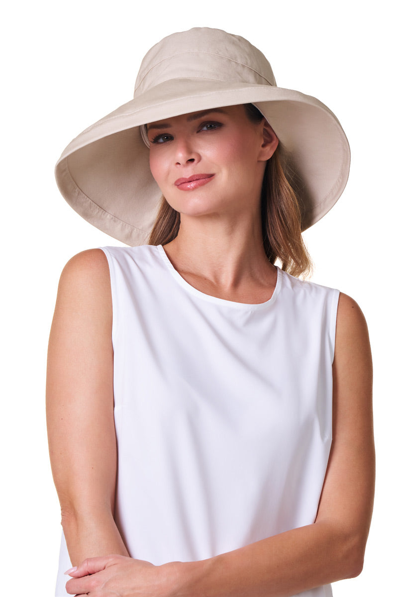 Women's Sydney Kettle Brim Cotton Hat | Tan