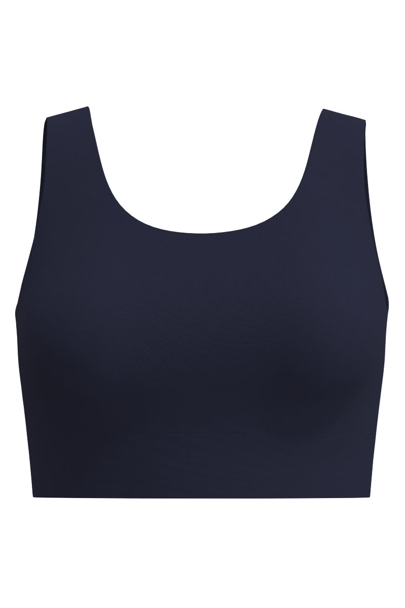Women's Spring Garden Crop Bikini Top | Navy