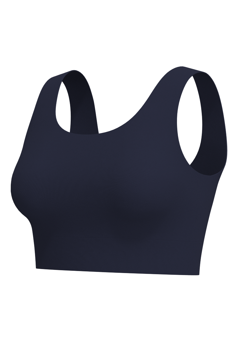Women's Spring Garden Crop Bikini Top | Navy