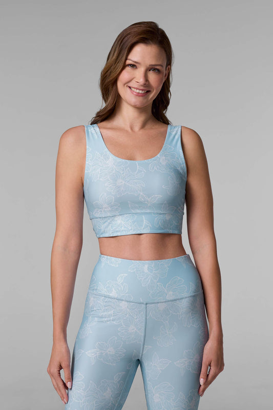 Women's Spring Garden Crop Bikini Top | Skyride Perfect Peony