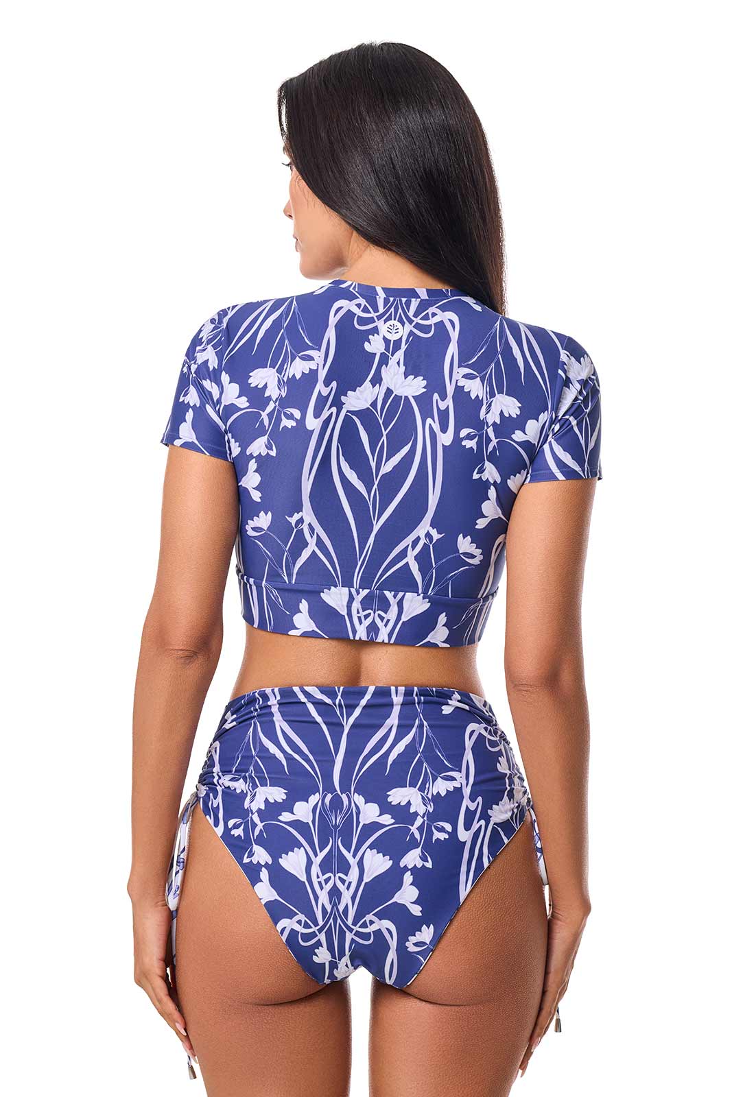 Women's Hibiscus Island Crop Swim T-Shirt | Future Dusk Iris Dusk