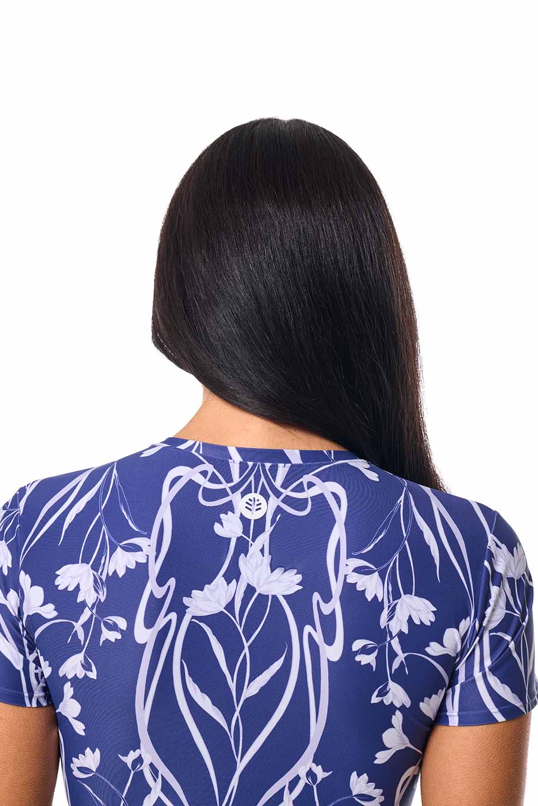 Women's Hibiscus Island Crop Swim T-Shirt | Future Dusk Iris Dusk