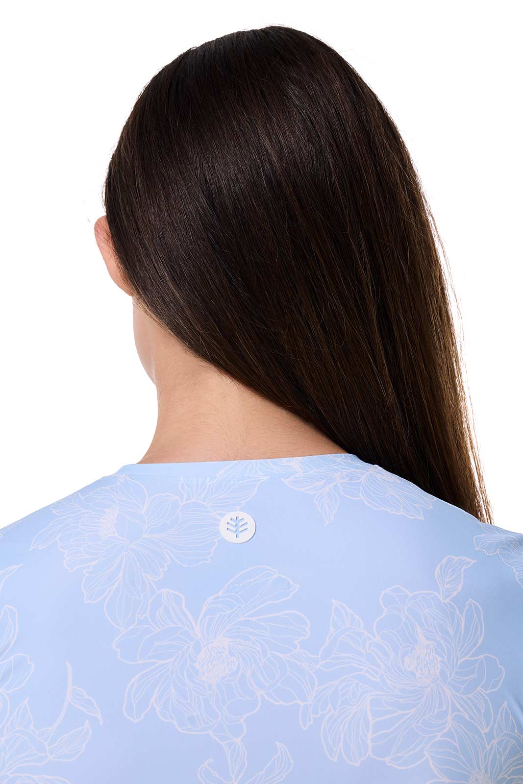 Women's Hibiscus Island Crop Swim T-Shirt | Skyride Perfect Peony