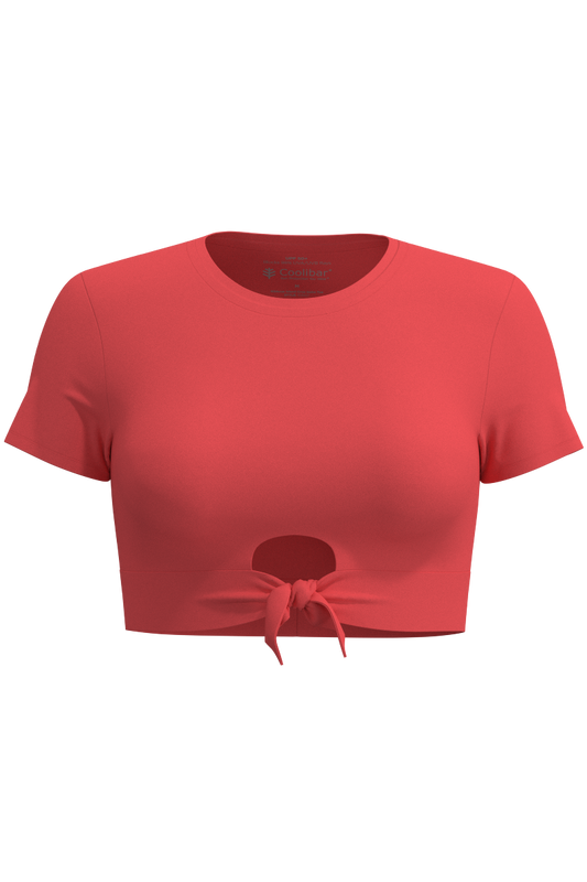Women's Hibiscus Island Crop Swim T-Shirt | Coral Reef