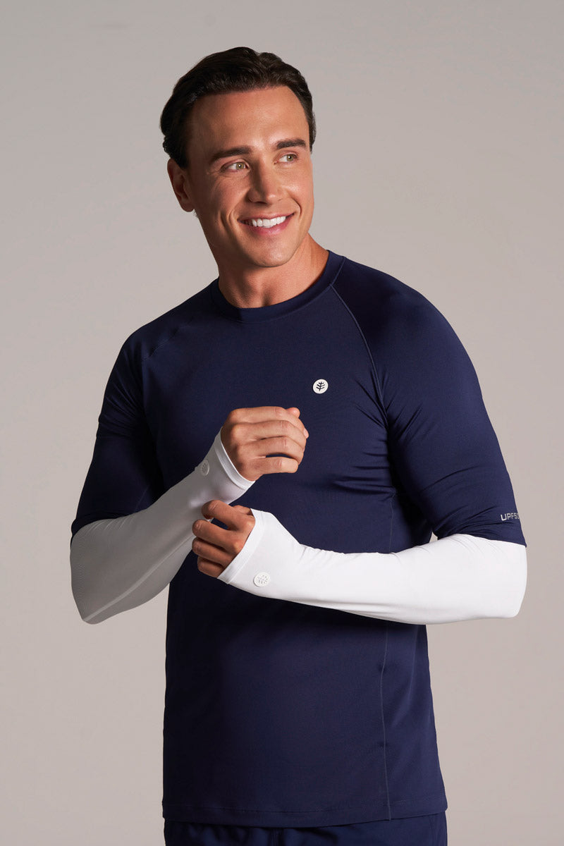 Men's MaxShield Performance Arm Sleeve | White