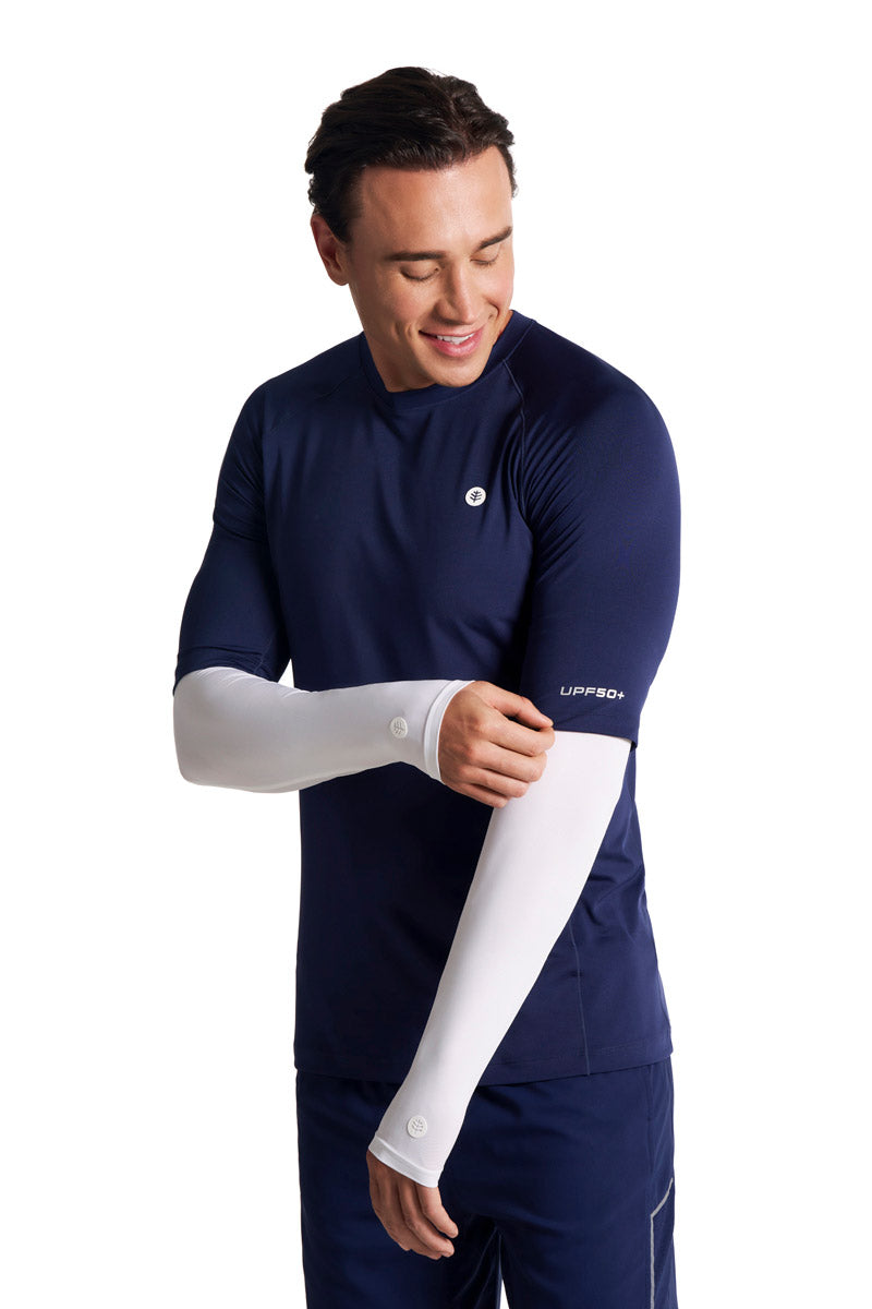 Men's MaxShield Performance Arm Sleeve | White