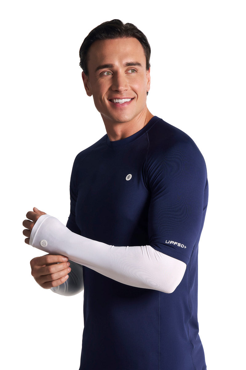 Men's MaxShield Performance Arm Sleeve | White